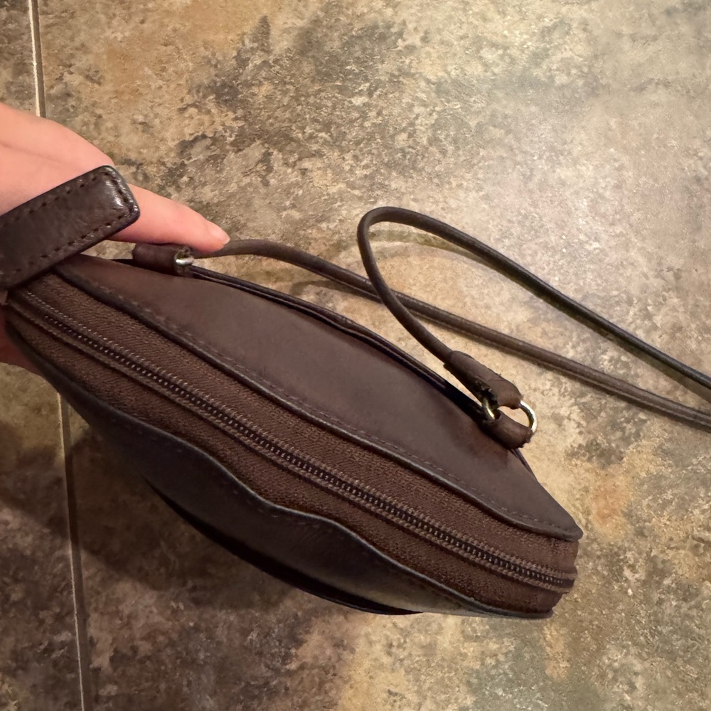 Fossil Brown Leather Crossbody Bag - Picture 10 of 13